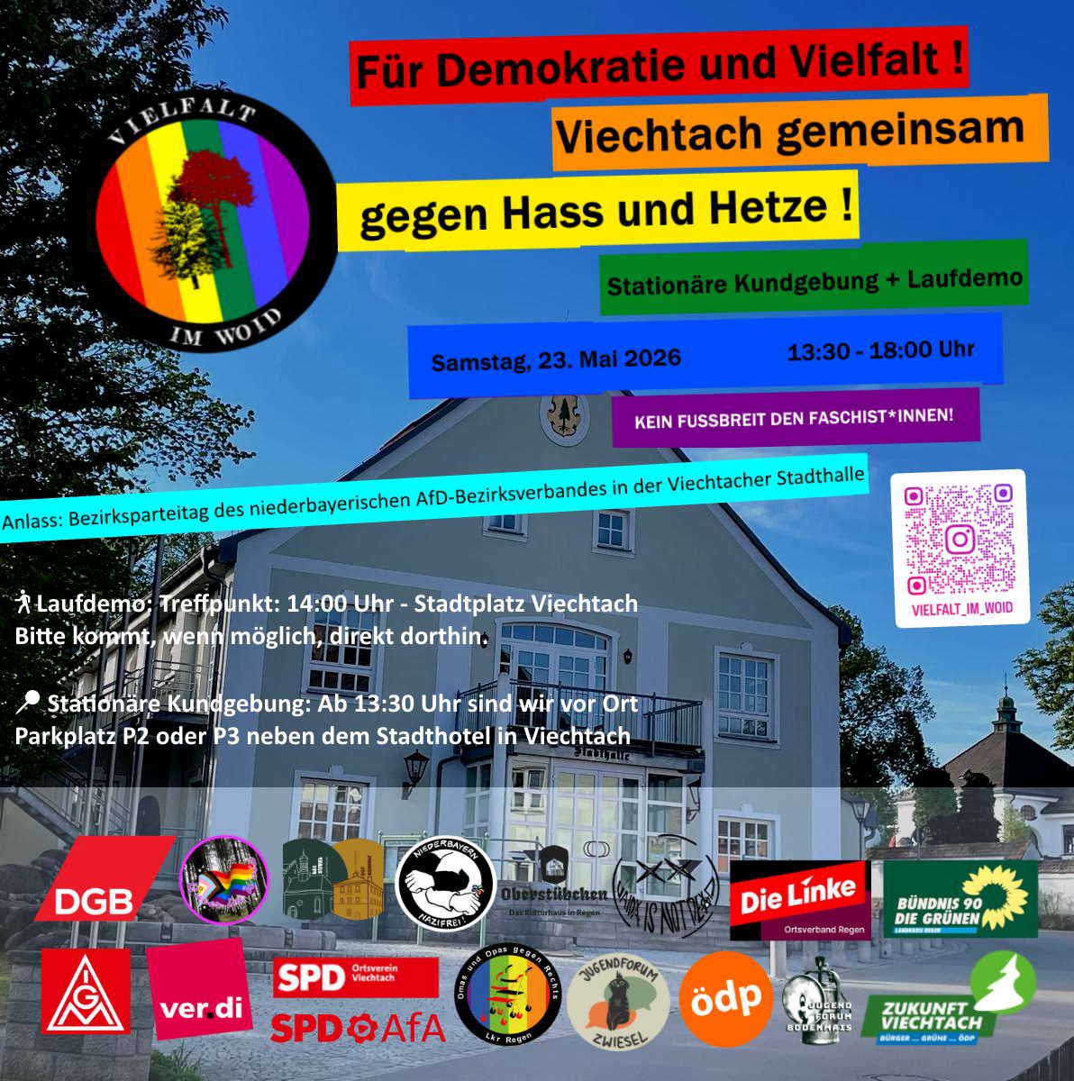 Für Demokratie und Vielfalt – Viechtach gemeinsam gegen Hass und Hetze